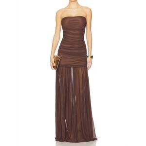 NEW RETROFETE adele dress in dark chocolate
